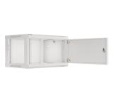 Lanberg rack cabinet 19" wall-mount 6U/600x450 for self-assembly with metal door grey (flat pack)