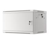 Lanberg rack cabinet 19" wall-mount 6U/600x450 for self-assembly with metal door grey (flat pack)