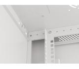 Lanberg rack cabinet 19" wall-mount 6U/600x450 for self-assembly with metal door grey (flat pack)