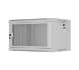 Lanberg rack cabinet 19" wall-mount 6U/600x450 with perforated door grey (flat pack)