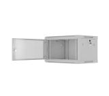 Lanberg rack cabinet 19" wall-mount 6U/600x450 with perforated door grey (flat pack)
