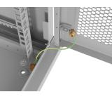 Lanberg rack cabinet 19" wall-mount 6U/600x450 with perforated door grey (flat pack)
