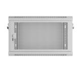 Lanberg rack cabinet 19" wall-mount 6U/600x450 with perforated door grey (flat pack)