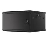 Lanberg rack cabinet 19" wall-mount 6U/600x600 for self-assembly with metal door black (flat pack)