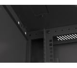 Lanberg rack cabinet 19" wall-mount 6U/600x600 for self-assembly with metal door black (flat pack)