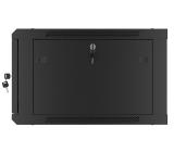 Lanberg rack cabinet 19" wall-mount 6U/600x600 for self-assembly with metal door black (flat pack)