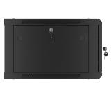 Lanberg rack cabinet 19" wall-mount 6U/600x600 for self-assembly with metal door black (flat pack)