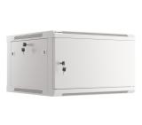 Lanberg rack cabinet 19" wall-mount 6U/600x600 for self-assembly with metal door grey (flat pack)