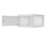 Lanberg rack cabinet 19" wall-mount 6U/600x600 for self-assembly with metal door grey (flat pack)