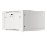 Lanberg rack cabinet 19" wall-mount 6U/600x600 for self-assembly with metal door grey (flat pack)