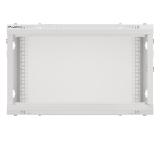 Lanberg rack cabinet 19" wall-mount 6U/600x600 for self-assembly with metal door grey (flat pack)