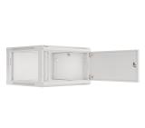 Lanberg rack cabinet 19" wall-mount 6U/600x600 for self-assembly with metal door grey (flat pack)