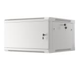 Lanberg rack cabinet 19" wall-mount 6U/600x600 for self-assembly with metal door grey (flat pack)