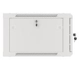 Lanberg rack cabinet 19" wall-mount 6U/600x600 for self-assembly with metal door grey (flat pack)
