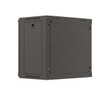 Lanberg rack cabinet 19" wall-mount 9U/540x350 (flat pack) with glass door black