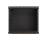 Lanberg rack cabinet 19" wall-mount 9U/540x350 (flat pack) with glass door black
