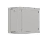 Lanberg rack cabinet 19" wall-mount 9U/540x350 (flat pack) with glass door grey