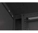 Lanberg rack cabinet 19" wall-mount 9U/600x450 for self-assembly with metal door  black (flat pack)
