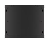 Lanberg rack cabinet 19" wall-mount 9U/600x450 for self-assembly with metal door  black (flat pack)