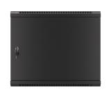 Lanberg rack cabinet 19" wall-mount 9U/600x450 for self-assembly with metal door  black (flat pack)