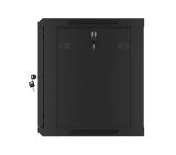 Lanberg rack cabinet 19" wall-mount 9U/600x450 for self-assembly with metal door  black (flat pack)