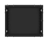 Lanberg rack cabinet 19" wall-mount 9U/600x450 for self-assembly with metal door  black (flat pack)