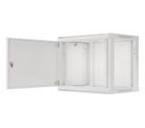Lanberg rack cabinet 19" wall-mount 9U/600x450 for self-assembly with metal door grey (flat pack)