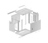 Lanberg rack cabinet 19" wall-mount 9U/600x450 for self-assembly with metal door grey (flat pack)