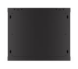 Lanberg rack cabinet 19" wall-mount 9U/600x450 with perforated door black (flat pack)