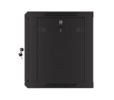 Lanberg rack cabinet 19" wall-mount 9U/600x450 with perforated door black (flat pack)