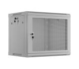 Lanberg rack cabinet 19" wall-mount 9U/600x450 with perforated door grey (flat pack)