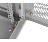 Lanberg rack cabinet 19" wall-mount 9U/600x450 with perforated door grey (flat pack)