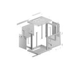 Lanberg rack cabinet 19" wall-mount 9U/600x450 with perforated door grey (flat pack)
