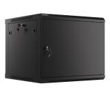 Lanberg rack cabinet 19" wall-mount 9U/600x600 for self-assembly with metal door black (flat pack)