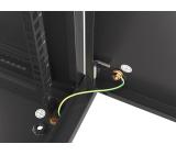 Lanberg rack cabinet 19" wall-mount 9U/600x600 for self-assembly with metal door black (flat pack)