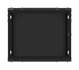 Lanberg rack cabinet 19" wall-mount 9U/600x600 for self-assembly with metal door black (flat pack)
