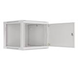 Lanberg rack cabinet 19" wall-mount 9U/600x600 for self-assembly with metal door grey (flat pack)