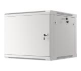 Lanberg rack cabinet 19" wall-mount 9U/600x600 for self-assembly with metal door grey (flat pack)