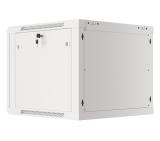 Lanberg rack cabinet 19" wall-mount 9U/600x600 for self-assembly with metal door grey (flat pack)