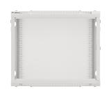 Lanberg rack cabinet 19" wall-mount 9U/600x600 for self-assembly with metal door grey (flat pack)
