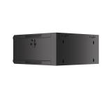 Lanberg rack cabinet 19" wall-mounted 4U 600 fast assembly (flat pack) black