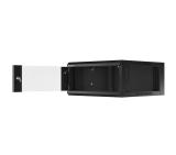 Lanberg rack cabinet 19" wall-mounted 4U 600 fast assembly (flat pack) black