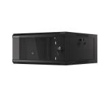 Lanberg rack cabinet 19" wall-mounted 4U 600 fast assembly (flat pack) black
