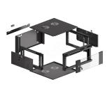 Lanberg rack cabinet 19" wall-mounted 4U 600 fast assembly (flat pack) black