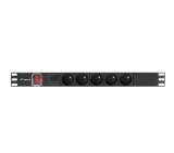 Lanberg power distribution unit (pdu) 19" 1U 10a 2m 5x french outlets black c14