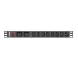 Lanberg power distribution unit (pdu) 19" 1U 16a 2m 2x c19 8x iec c13 sockets black c20