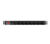 Lanberg power distribution unit (pdu) 19" 1U 16a 2m 8x french outlets black