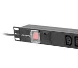 Lanberg power distribution unit (pdu) 19" 1U 16a 2m 8x iec c13 sockets black c20