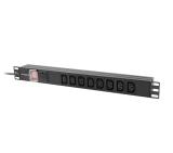 Lanberg power distribution unit (pdu) 19" 1U 16a 2m 8x iec c13 sockets black c20