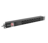 Lanberg power distribution unit (pdu) 19" 1U 16a 2m 8x iec c13 sockets black c20